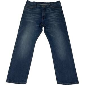 Wrangler Dark Denim Five Star Stretch Relaxed Fit Jean Men's 40x30 Streetwear